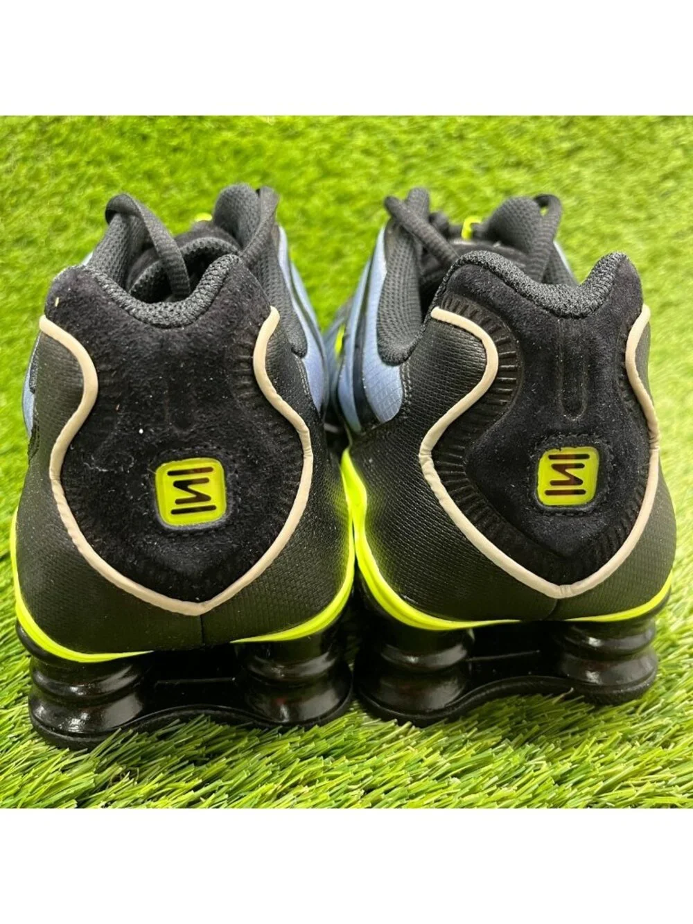 Nike Shox TL Mens Size 10 Blue Volt Black Athletic Running Shoes Sneakers